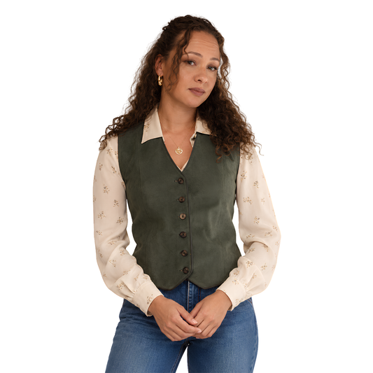 Buy the Lanterns S01 Jasmine Cephas Jones Suede Leather Vest