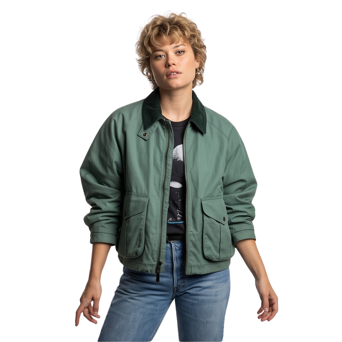 Buy the Maggie Lanterns Season 1 Green Cotton Casual Jacket