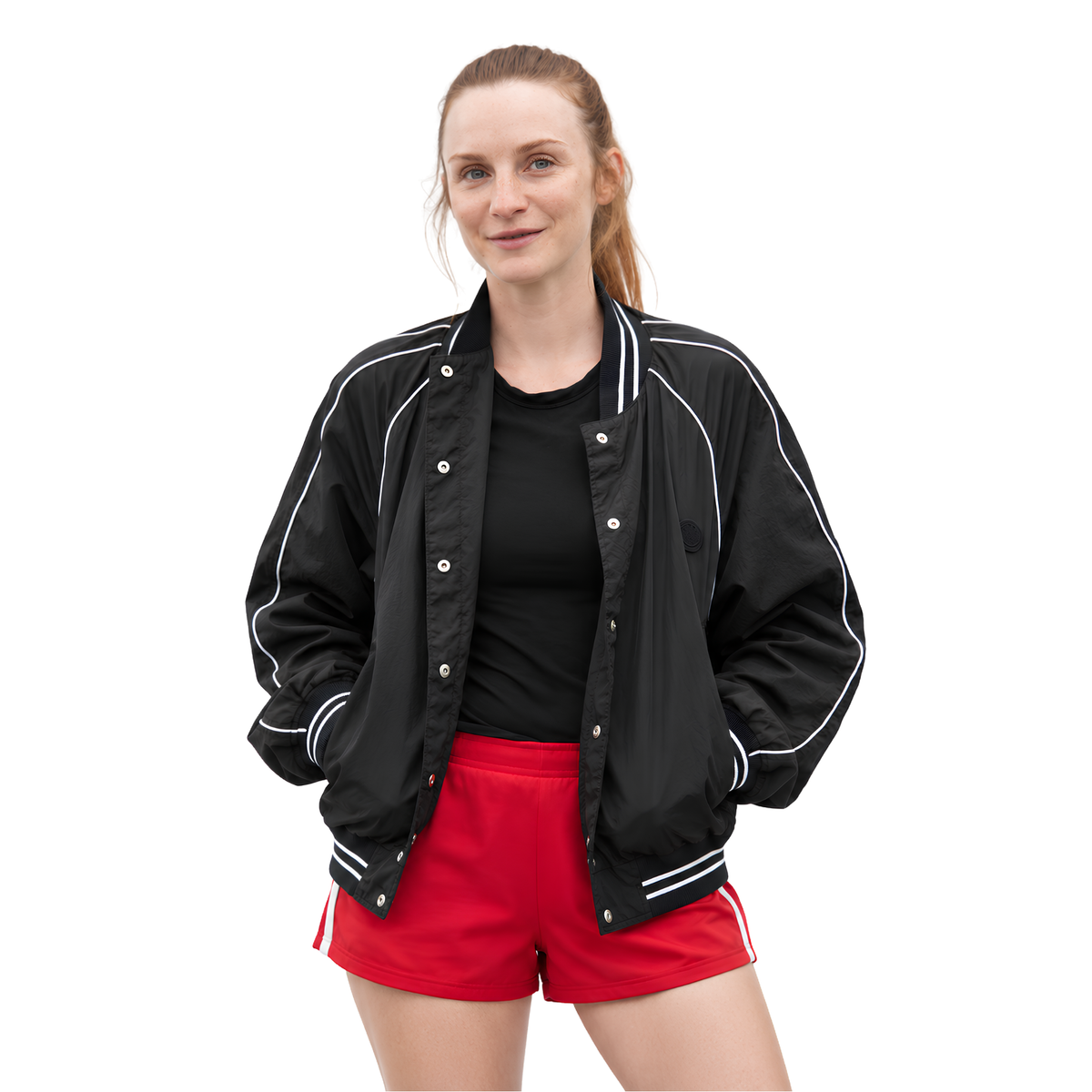 Buy the Ted Lasso S04 Lizzie Davis Black Track Jacket