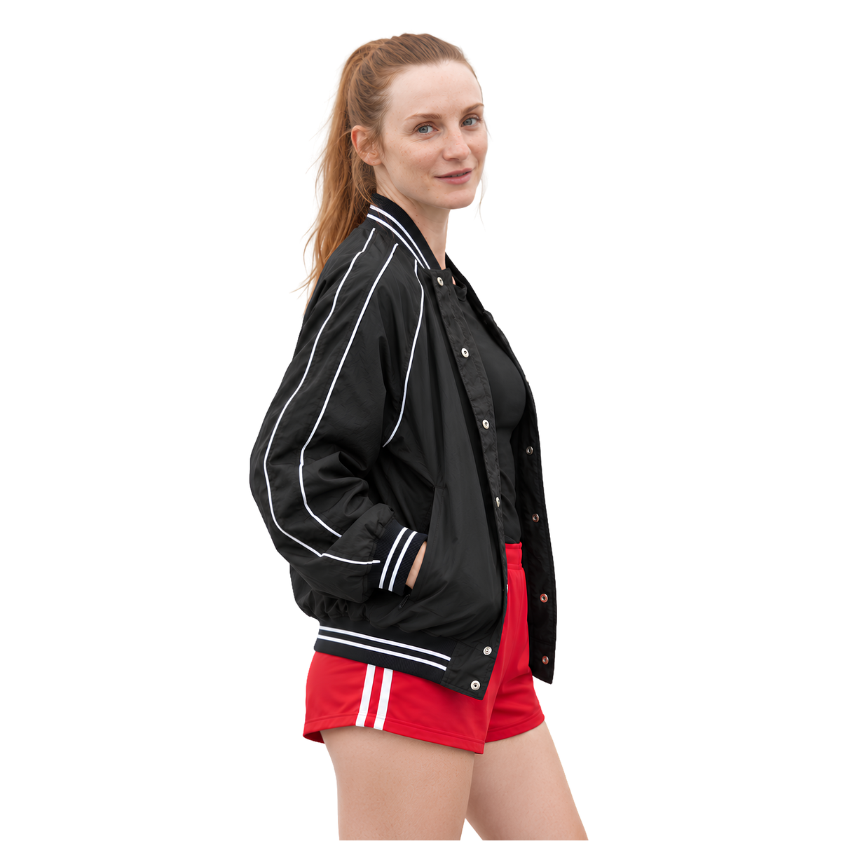 Buy the Ted Lasso S04 Lizzie Davis Black Track Jacket Now