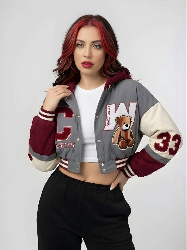 Cali Teddy – Cozy California-Inspired Bomber Jacket