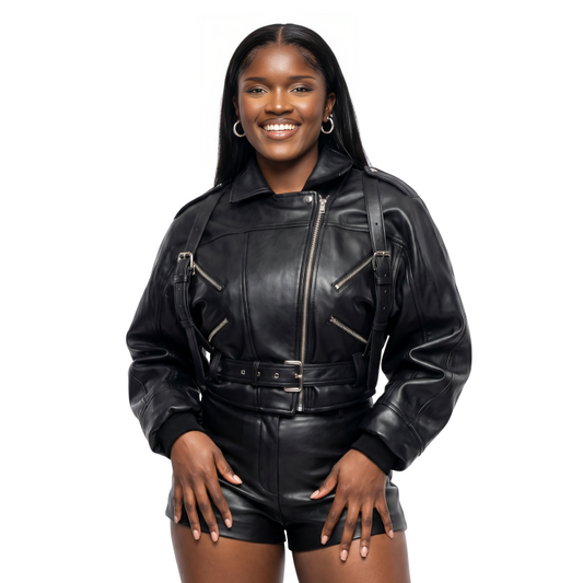 Coachella 2025 Amaarae Leather Jacket
