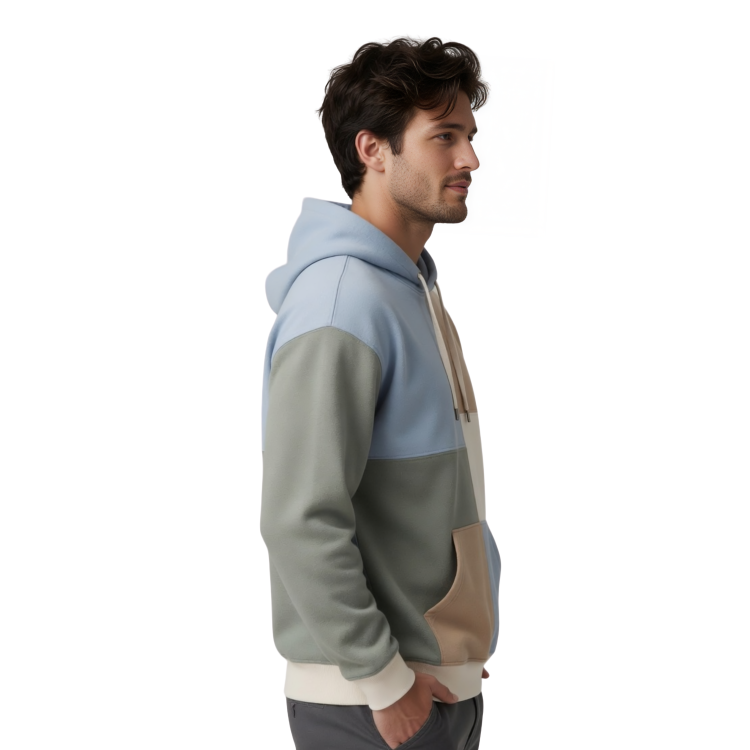 Color Block Patchwork Hoodie Sale Live