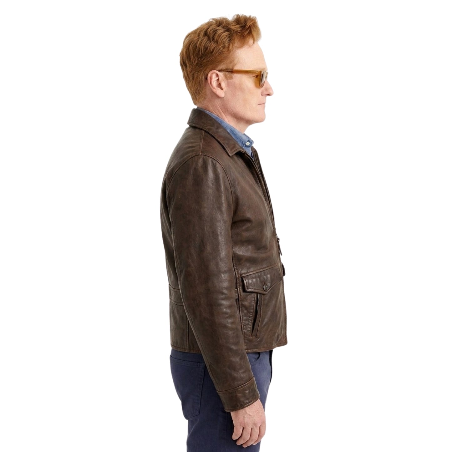 Conan O’Brien Must Go Brown Leather Jacket