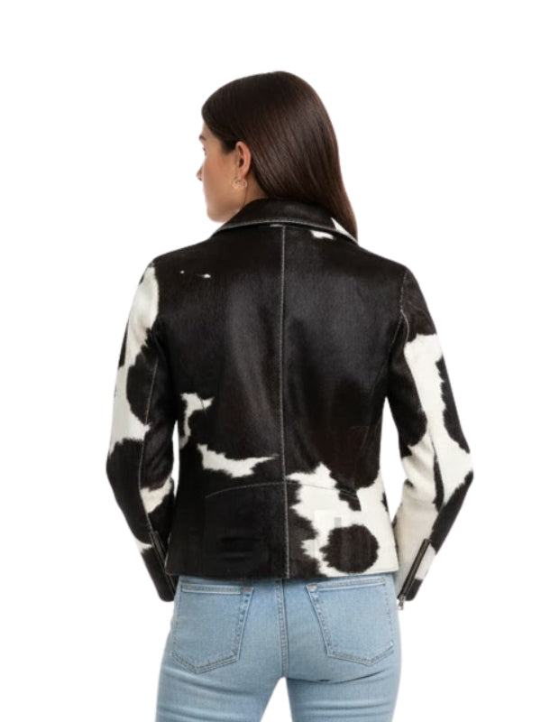 Cowhide Leather Biker Jacket