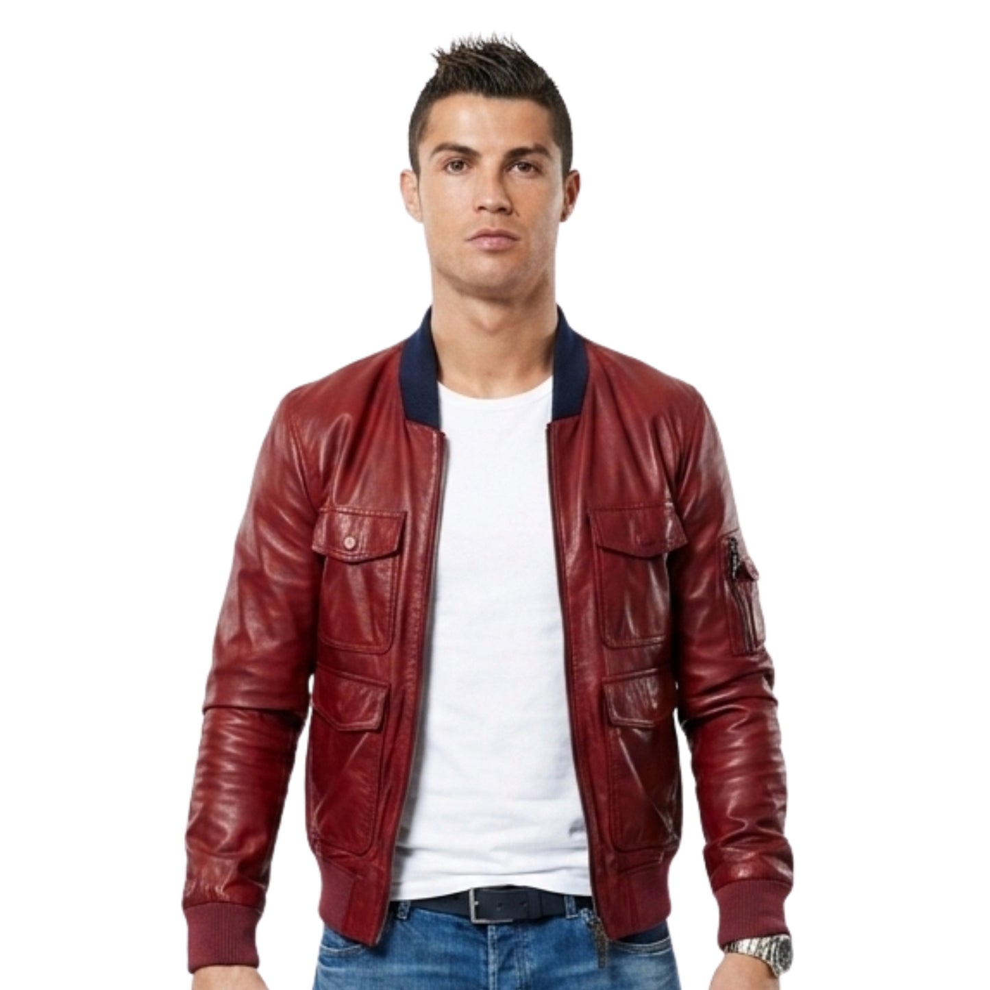 Cristiano Ronaldo Casual Red Jacket