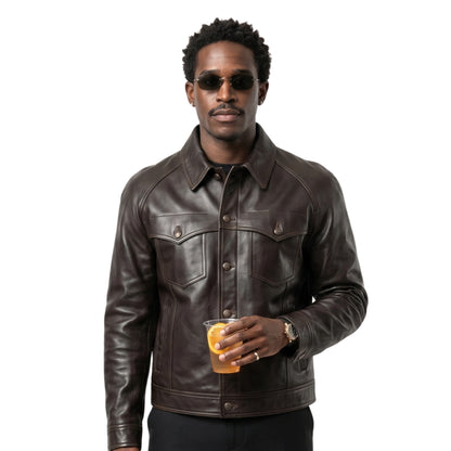 Damson Idris 2026 Black Leather Jacket