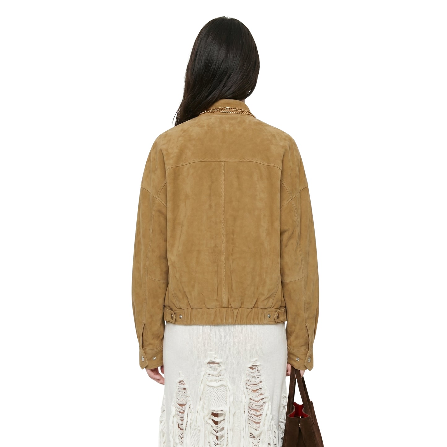Dua Lipa Celebrity Inspired Brown Suede Jacket