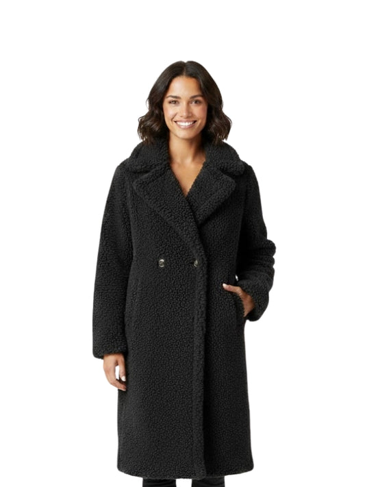 Women’s Longline Teddy Fleece Coat