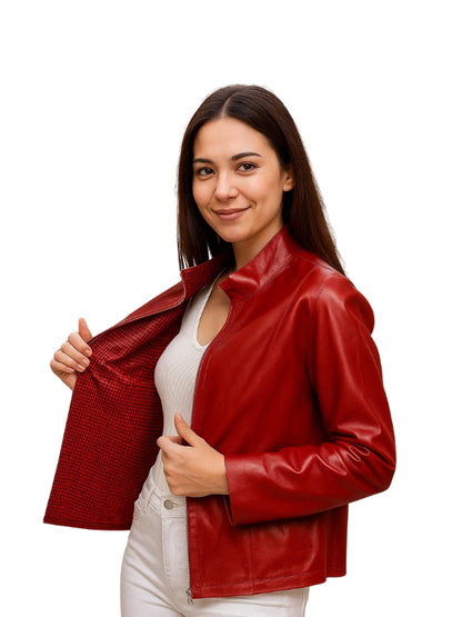 Women's Goat Leather Jacket