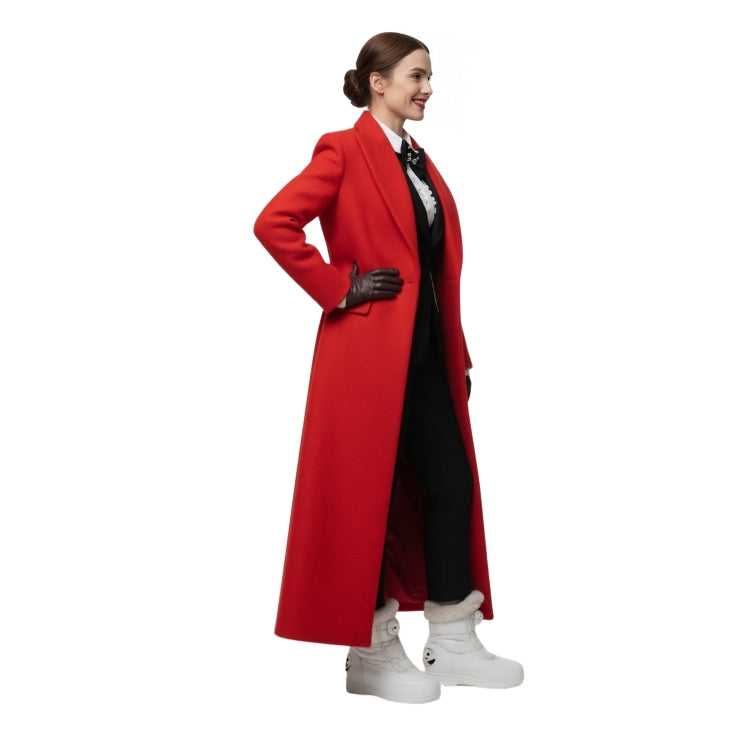 Emily Cooper S04 Red Wool Trench Coat