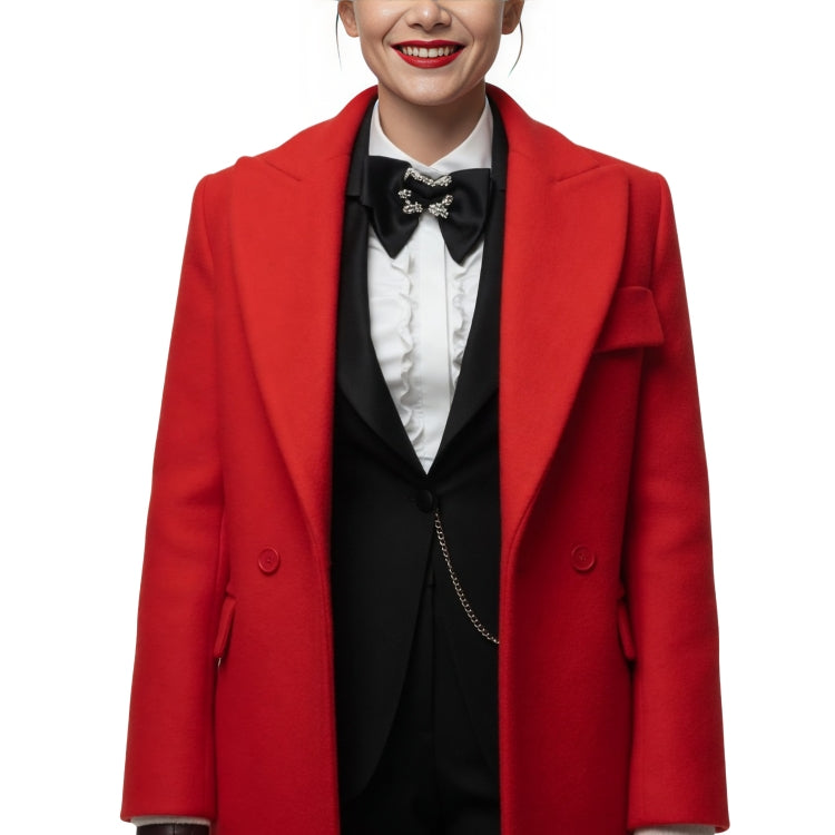 Emily in Paris Season 4 Red Wool Trench Coat