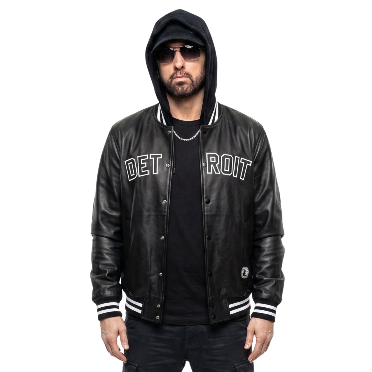 Eminem Detroit Pistons Black Varsity Jacket Buy Now 