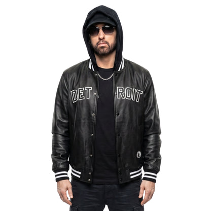 Eminem Detroit Pistons Black Varsity Jacket Buy Now 