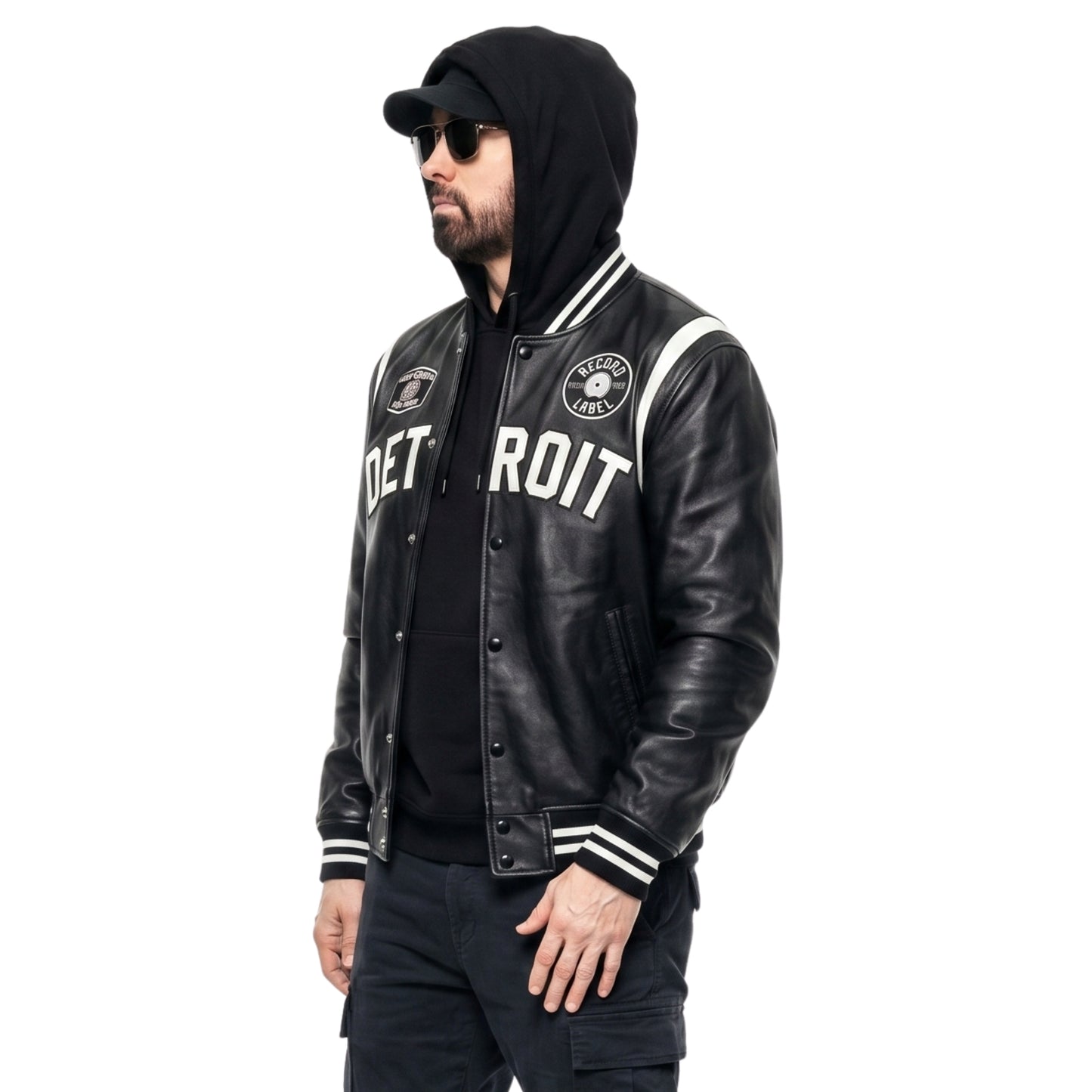 Eminem Detroit Pistons Black Varsity Jacket Buy Now  Order Now 