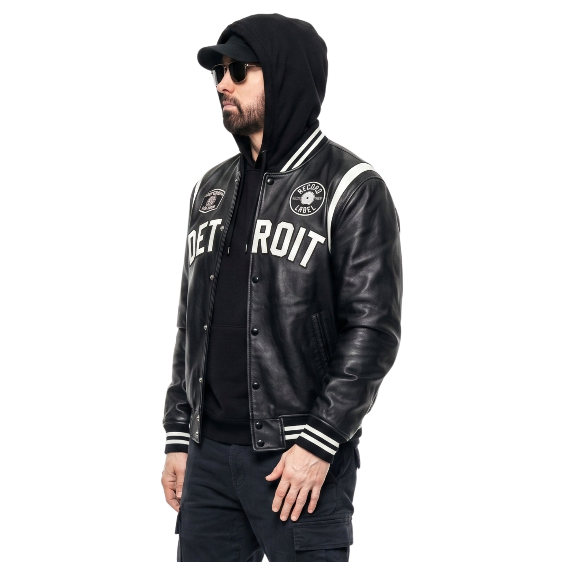 Eminem Detroit Pistons Black Varsity Jacket Buy Now  Order Now 