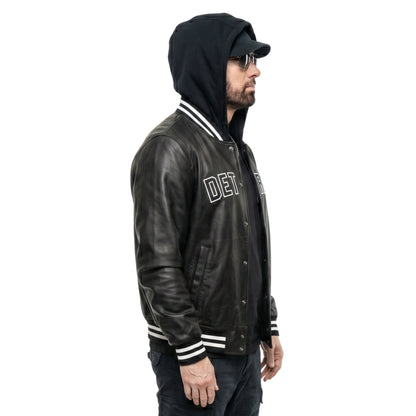Eminem Detroit Pistons Black Varsity Jacket Buy Now  Shop Now 