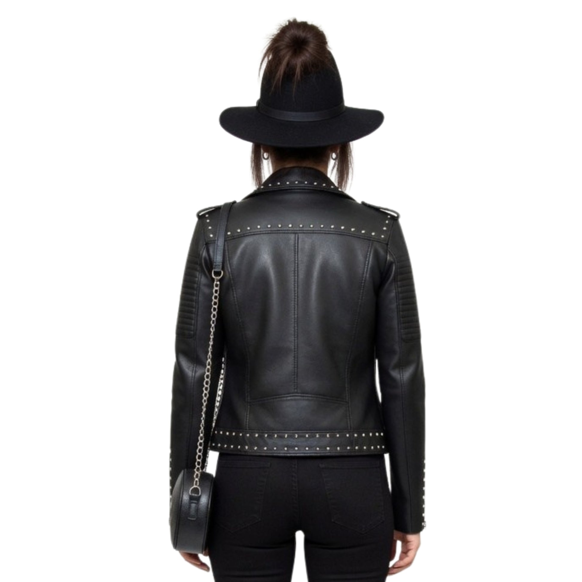 English Actress Michelle Keegan Black  Jacket