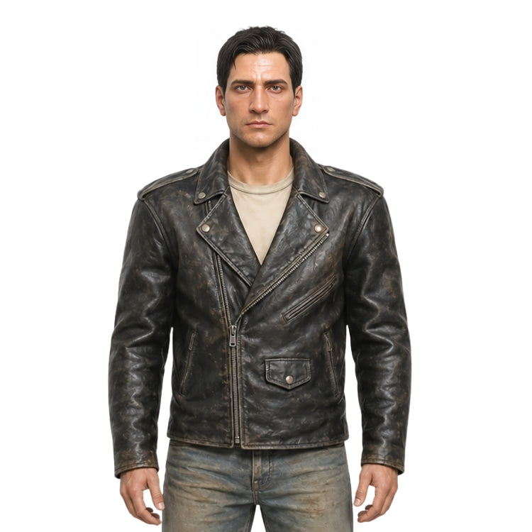 Man wearing a dark brown jacket
