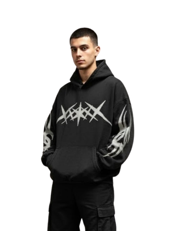 Fashionable Autumn Printed Pullover Hoodie