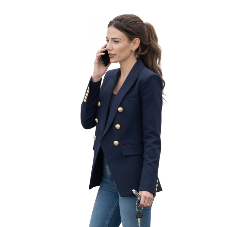Fool Me Once Michelle Keegan Maya Stern Blue Blazer Live