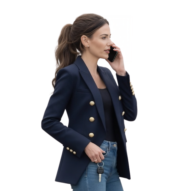 Fool Me Once Michelle Keegan Maya Stern Blue Blazer Sale Live