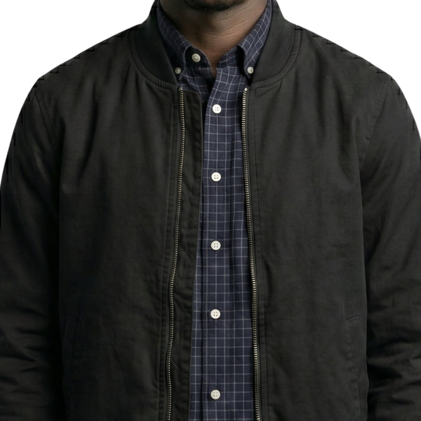 Franklin Saint Black Cotton Bomber Jacket Snowfall