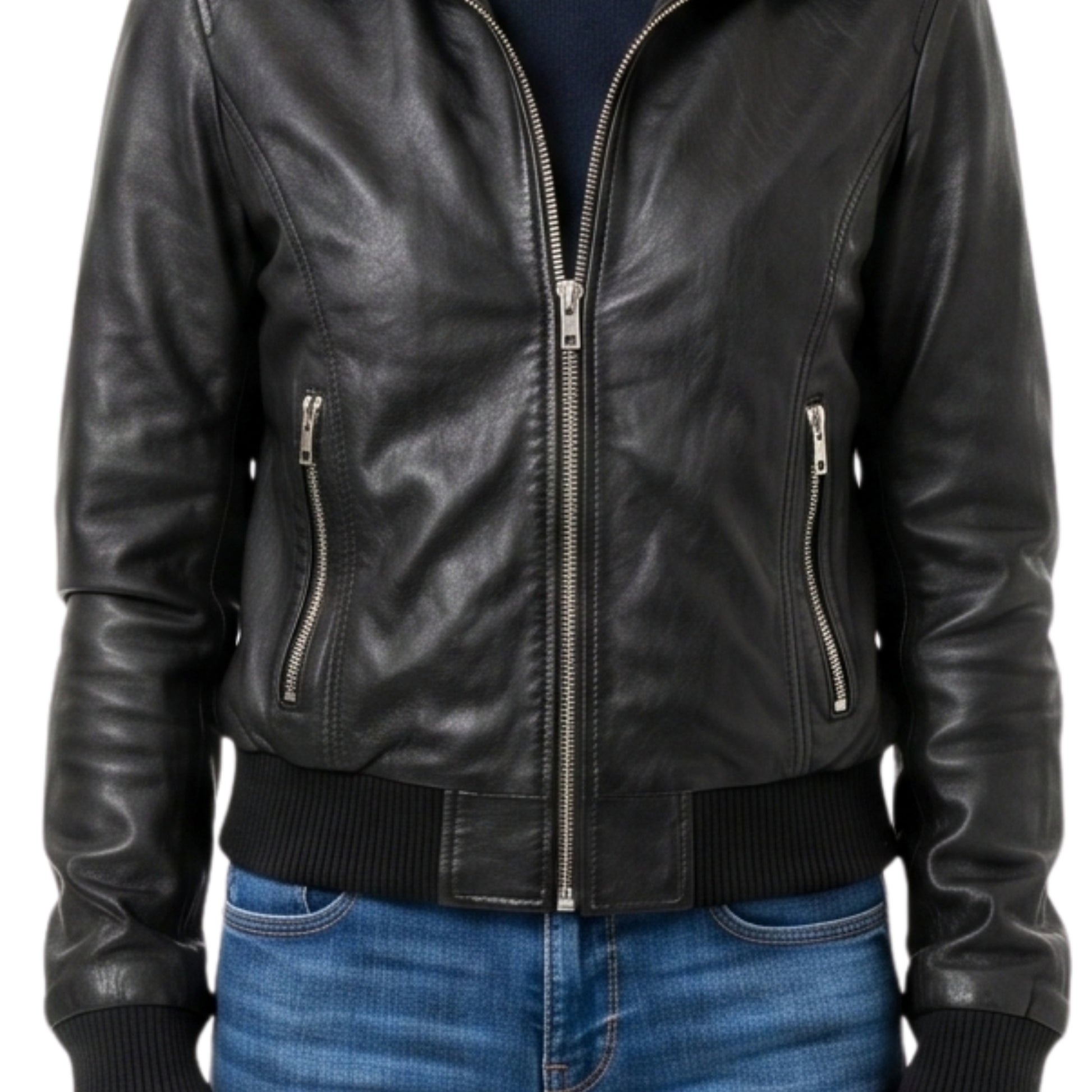 George Fan Black Bomber Jacket From Nancy Drew