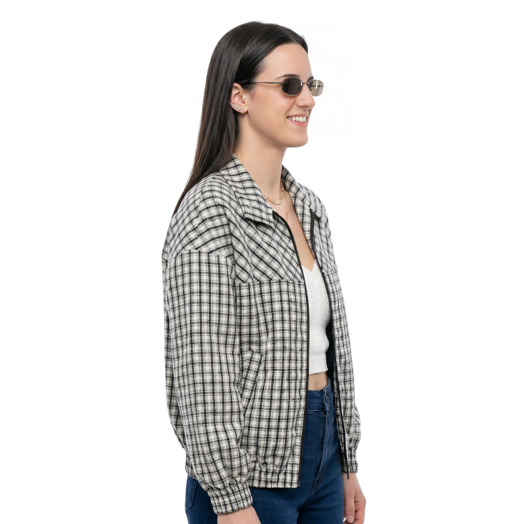 Get Caitlin Clark Checked Cotton Jacket