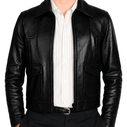 Get The Tom Holland Black Leather Jacket On Sale