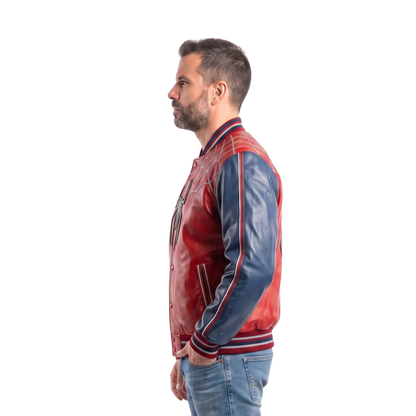 Get The Tom Holland Spider-Man Red & Navy Bomber Jacket Now