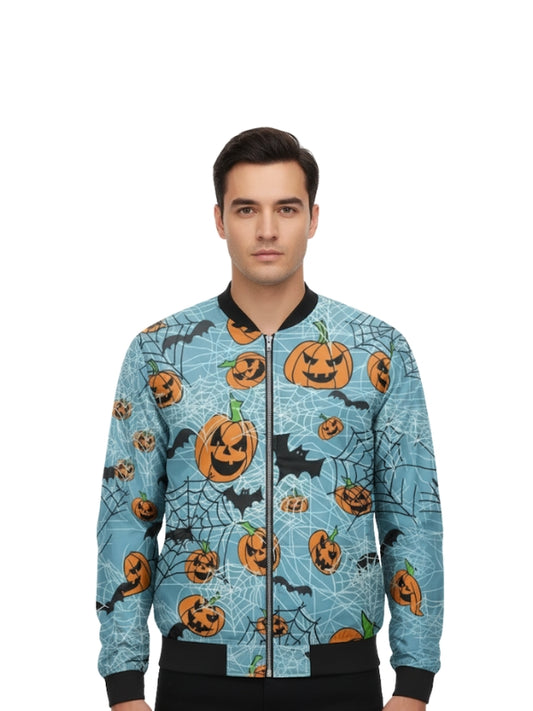 Halloween Pumpkins Blue Jacket