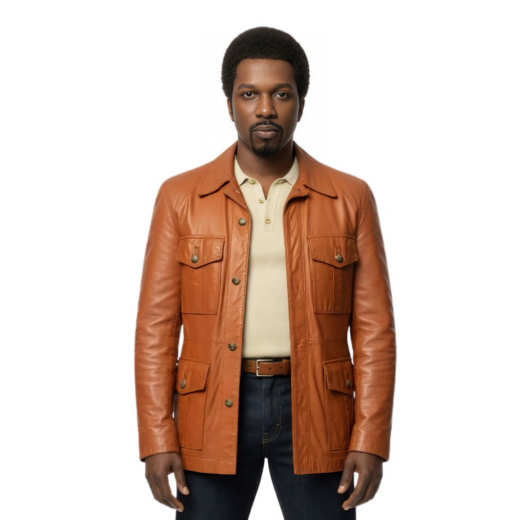 Harold McBrayer The Many Saints of Newark Brown Leather Jacket