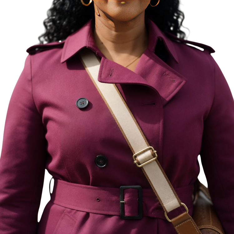 Haunted Harmony Mysteries Purple Coat Closeup