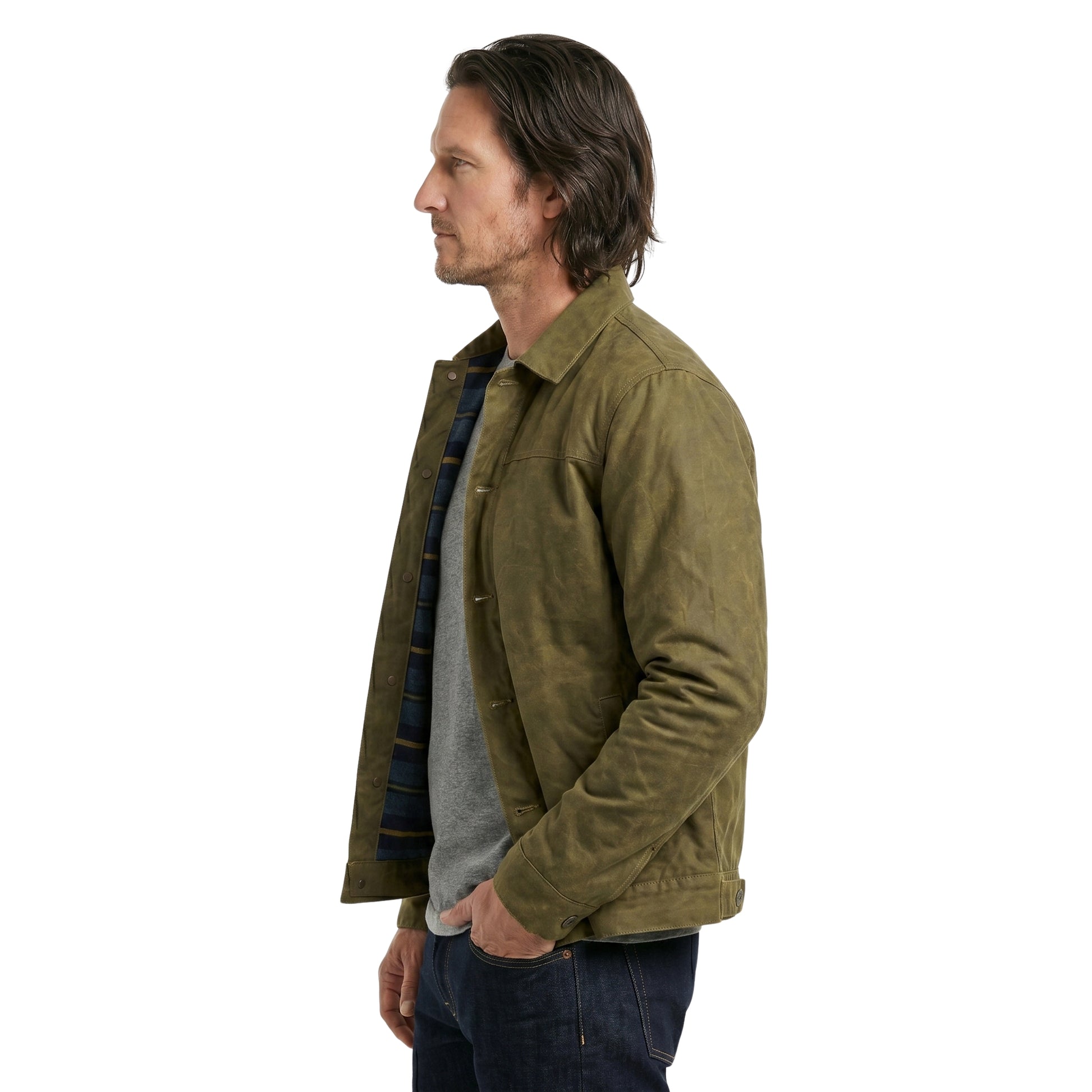Jack Sheridan Green Cotton Jacket From Virgin River