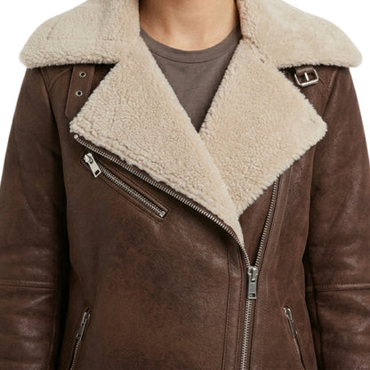 Jacks Shearling Brown Leather Jacket
