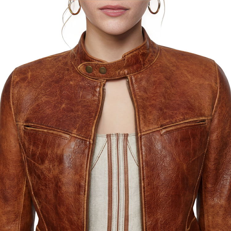 Jayden Bartels Daredevil Born Again Cropped Leather Jacket Buy Now