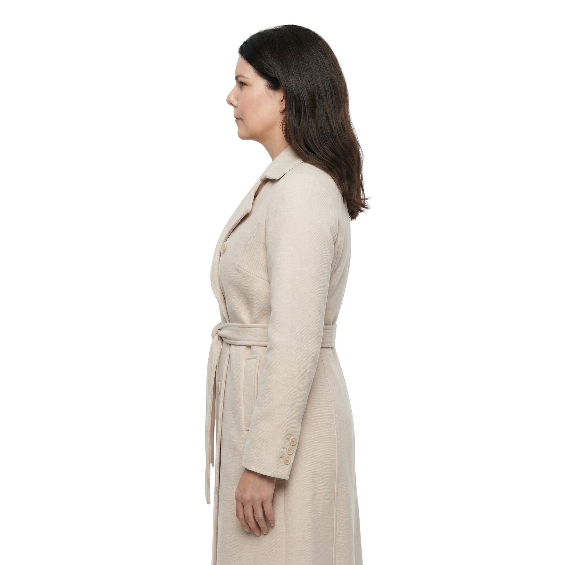 Jeananne Goossen White Wool Coat