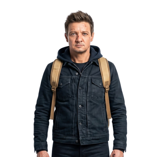 Jeremy Renner Tv Series Hawkeye S01 Clint Barton Black Cotton Jacket