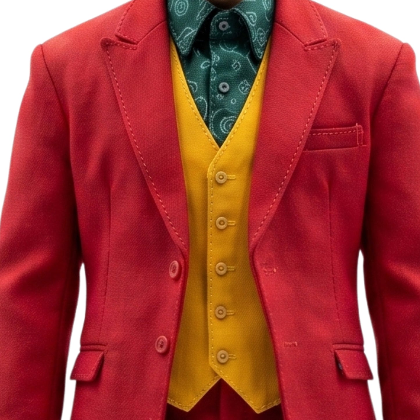 Joaquin Phoenix Red Joker Tuxedo Suit
