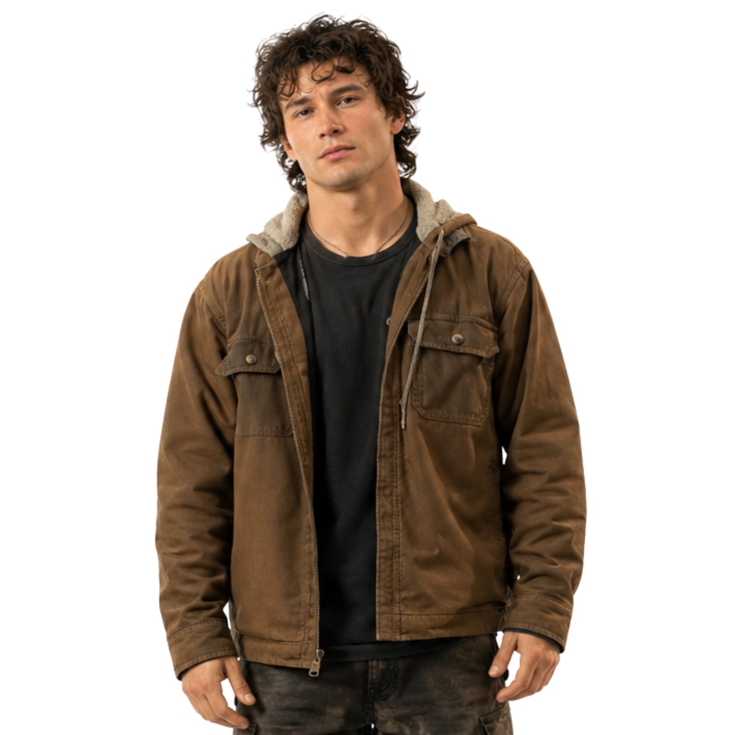 John B Routledge Outer Banks Brown Cotton Jacket