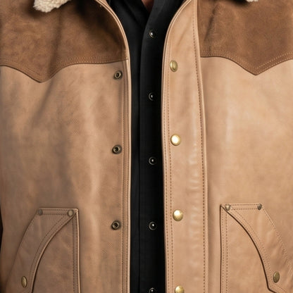 John Dutton Classic Brown Shearling Western Jacket