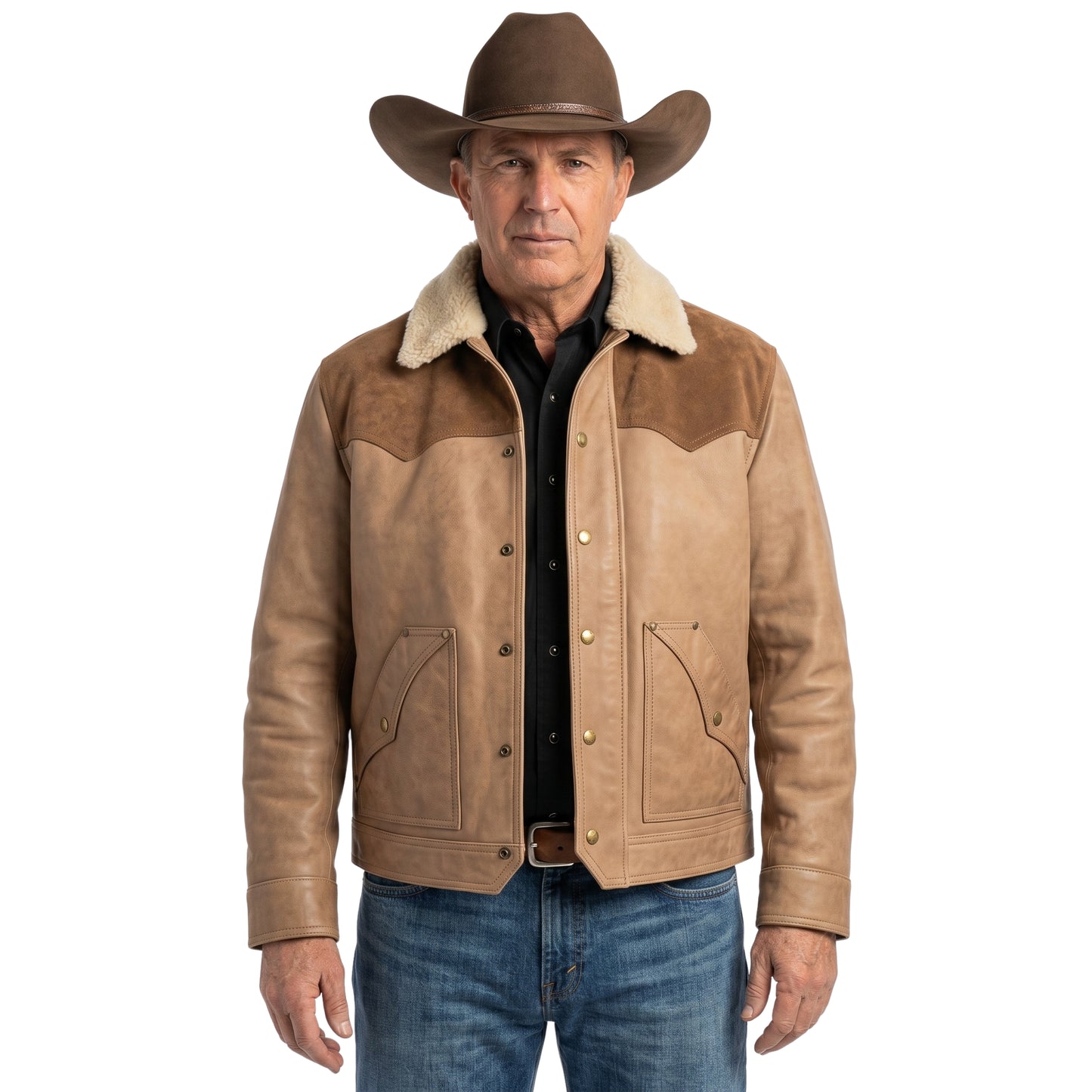 John Dutton Shearling Leather Jacket