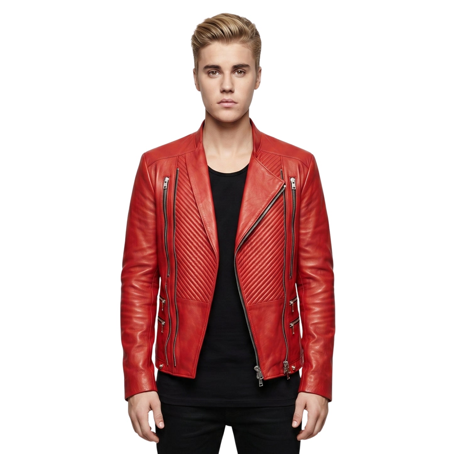 Justin Bieber Michael Jackson Inspired Red Jacket