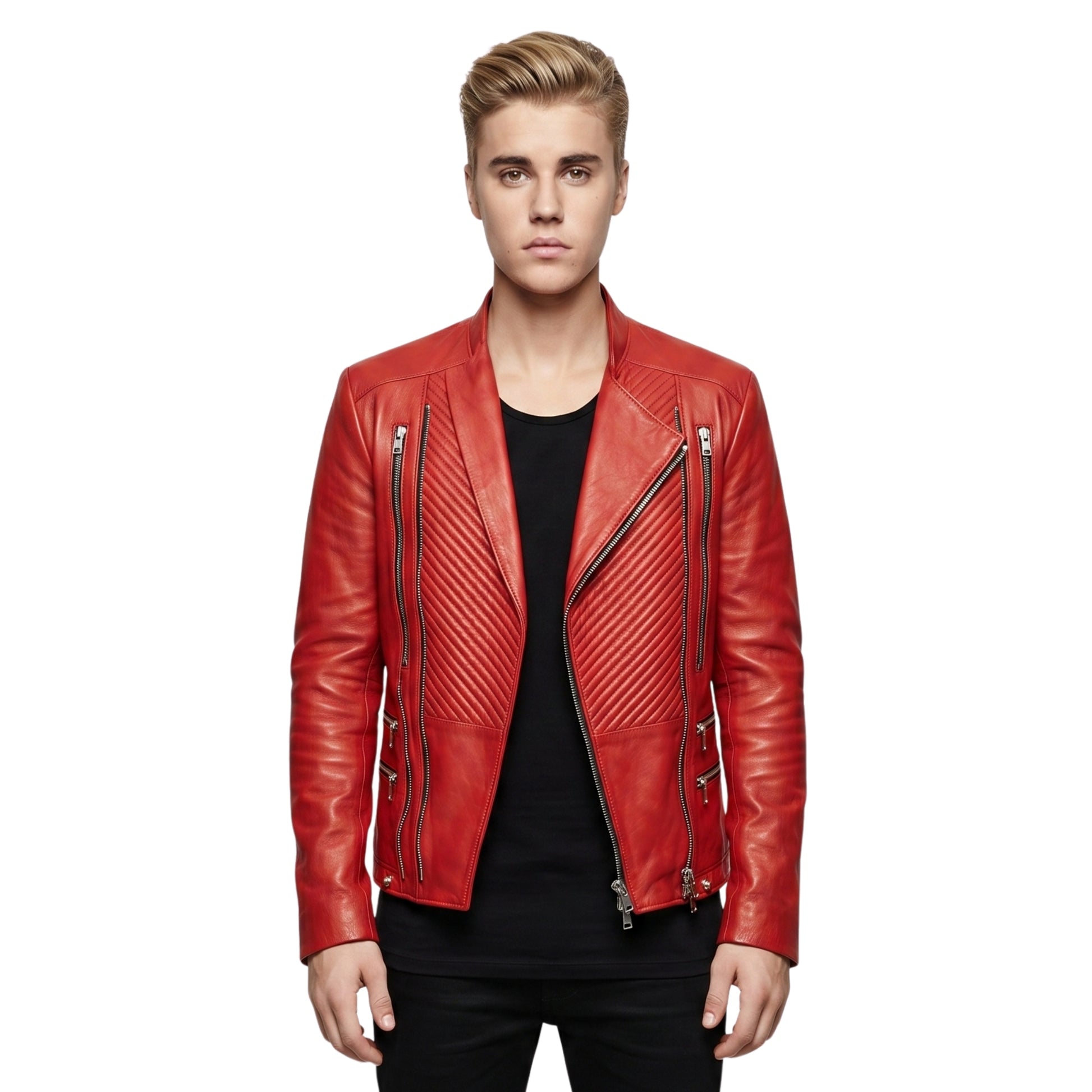 Justin Bieber Michael Jackson Inspired Red Jacket