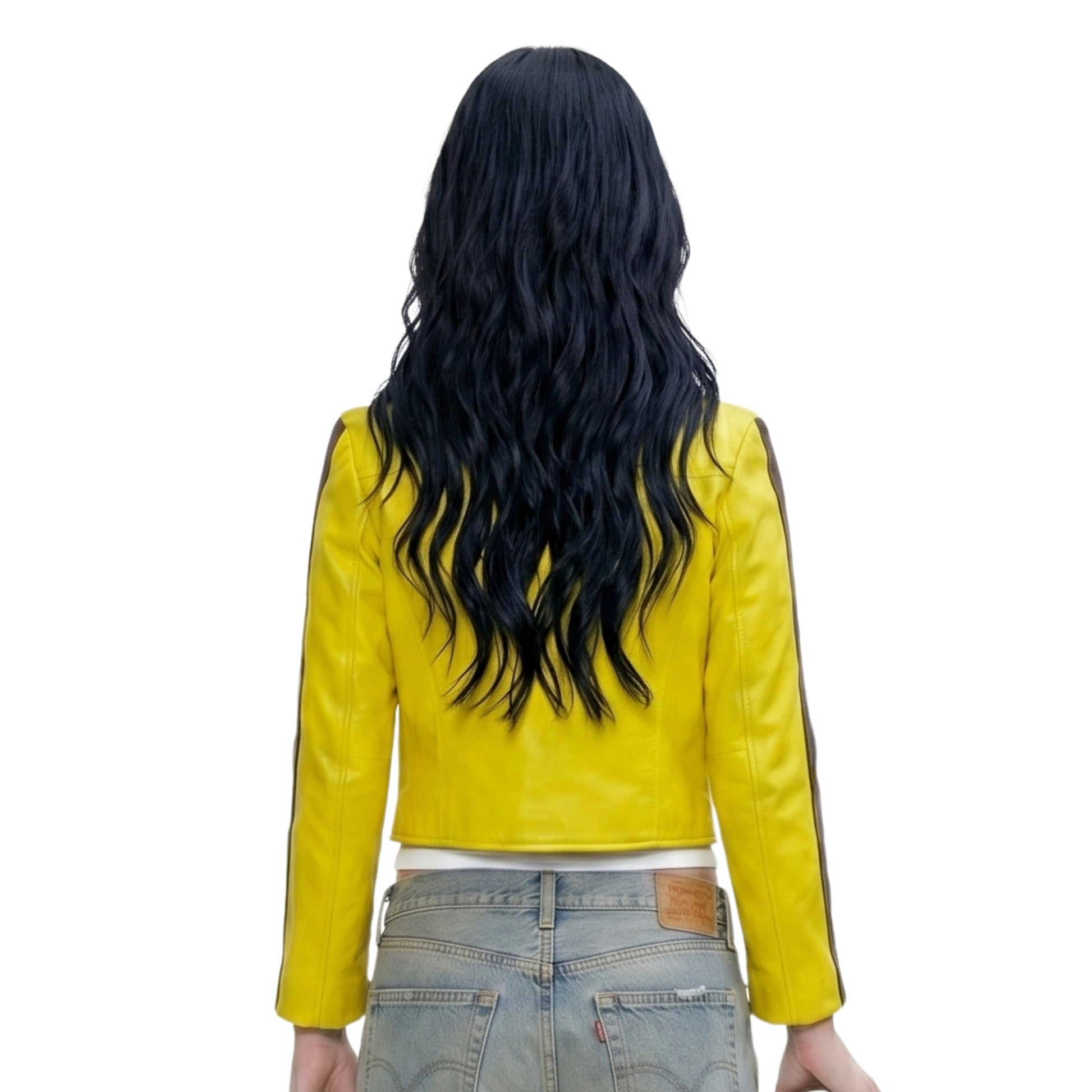 Katy Perry Celebrity Style Yellow Leather Jacket