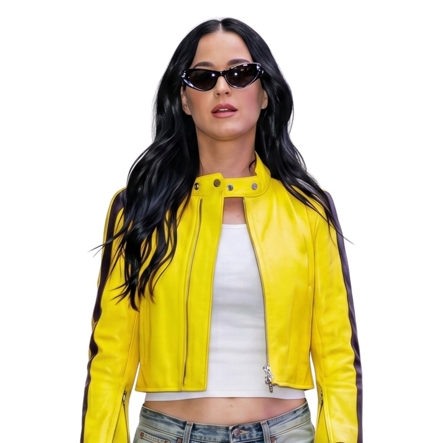 Katy Perry Yellow Leather Jacket