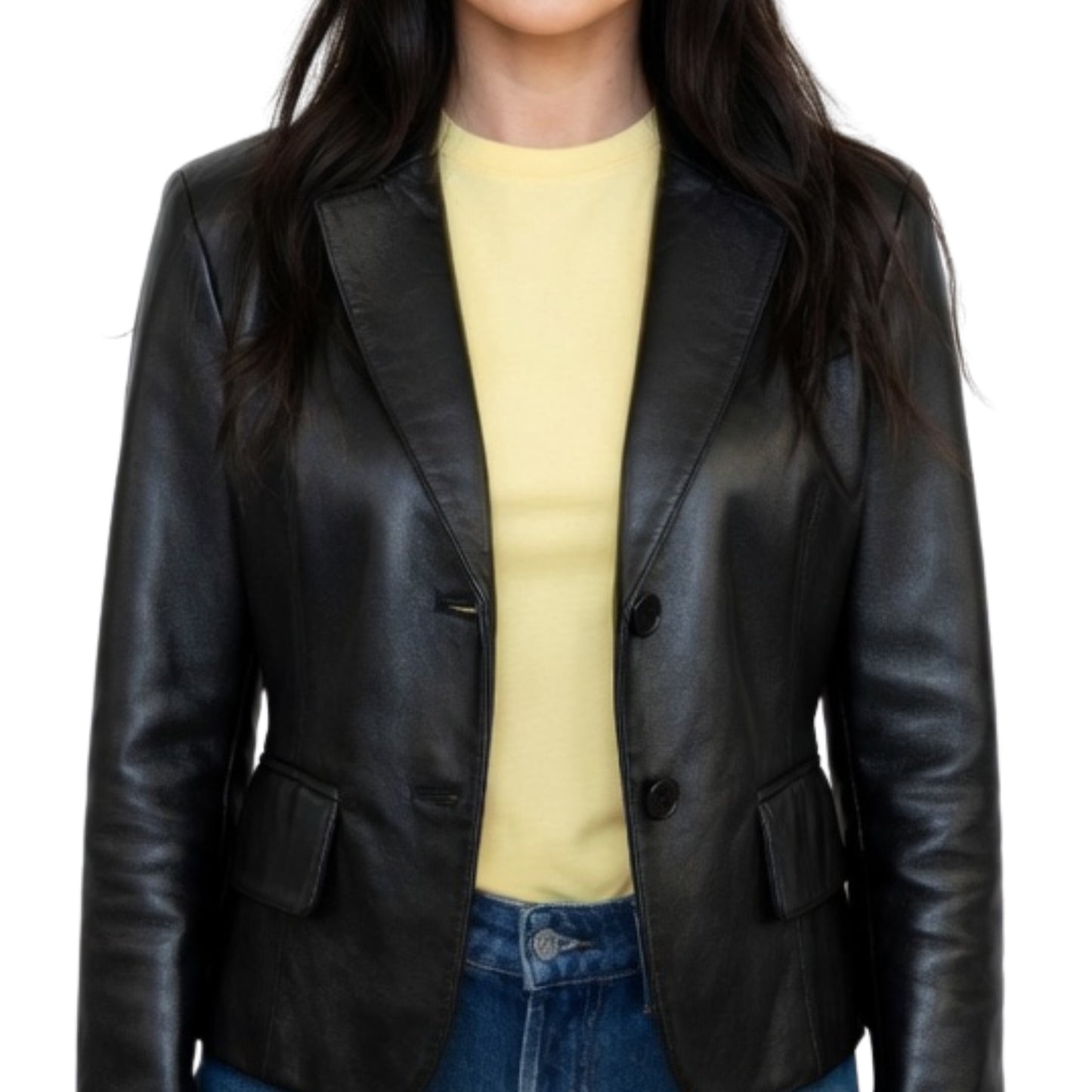 Kendall Jenner Airport Style 2026 Black Leather Jacket