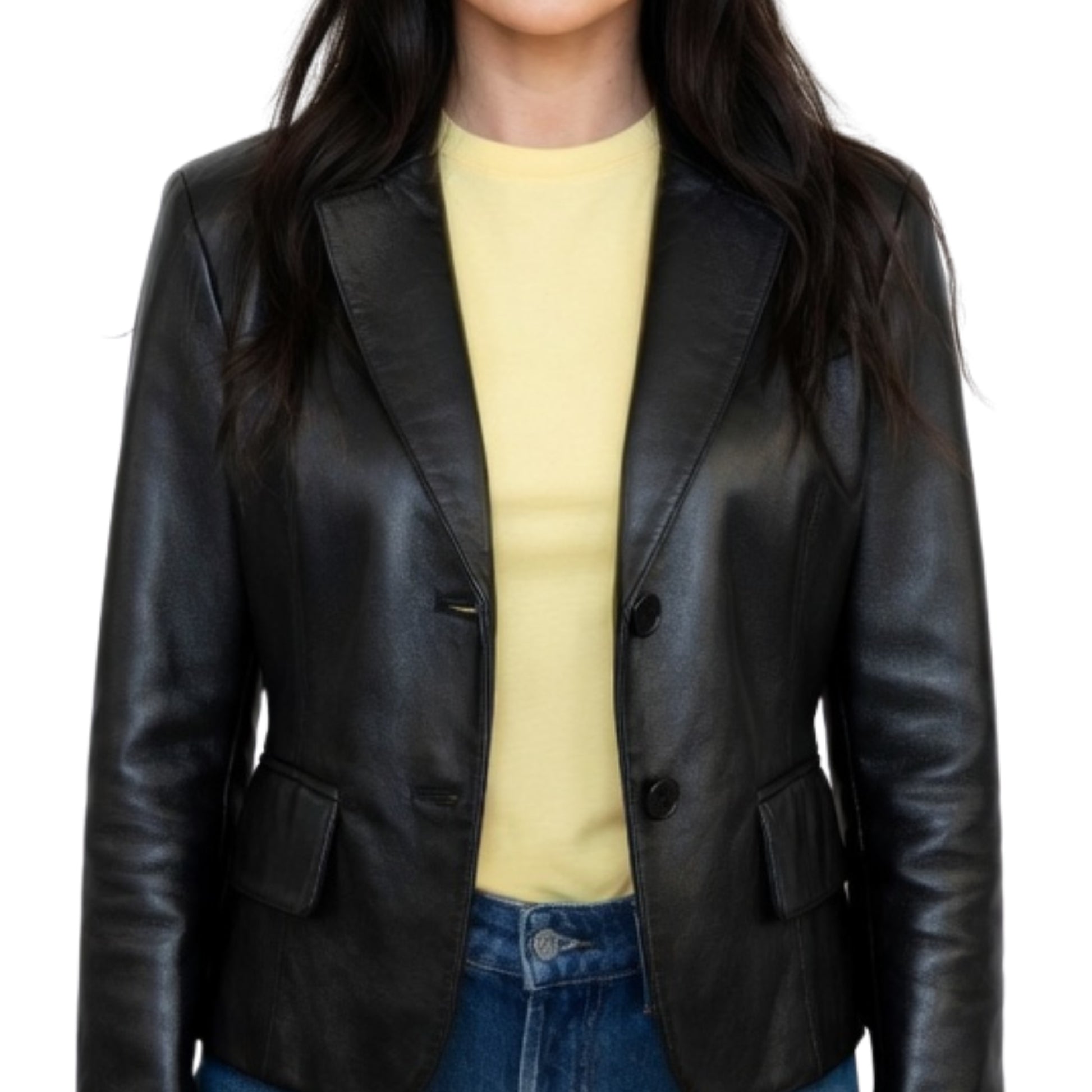 Kendall Jenner Airport Style 2026 Black Leather Jacket