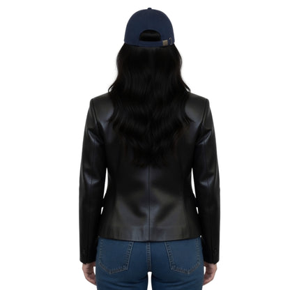 Kendall Jenner Inspired Black Leather Biker Jacket 2026